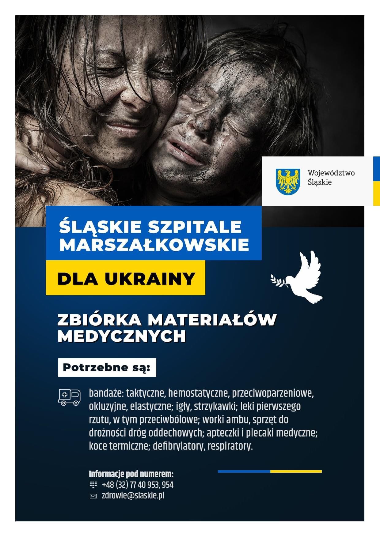 Śląskie Szpitale Marszałkowskie - Pomoc dla Ukrainy