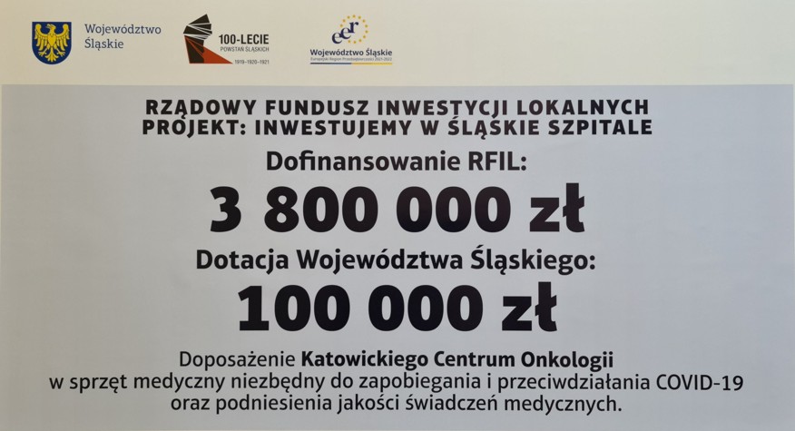 Plakat z kwotami dofinansowania