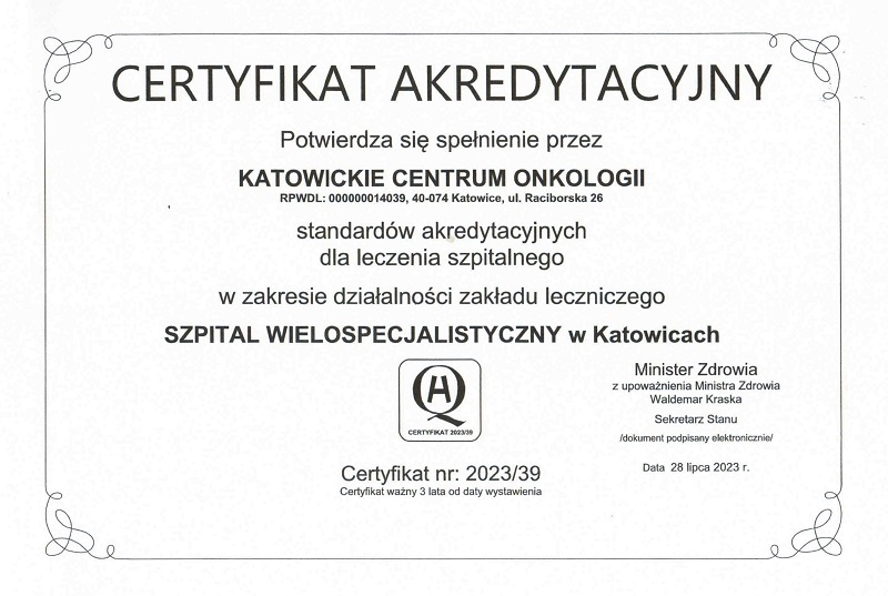 Certyfikat akredytacyjny