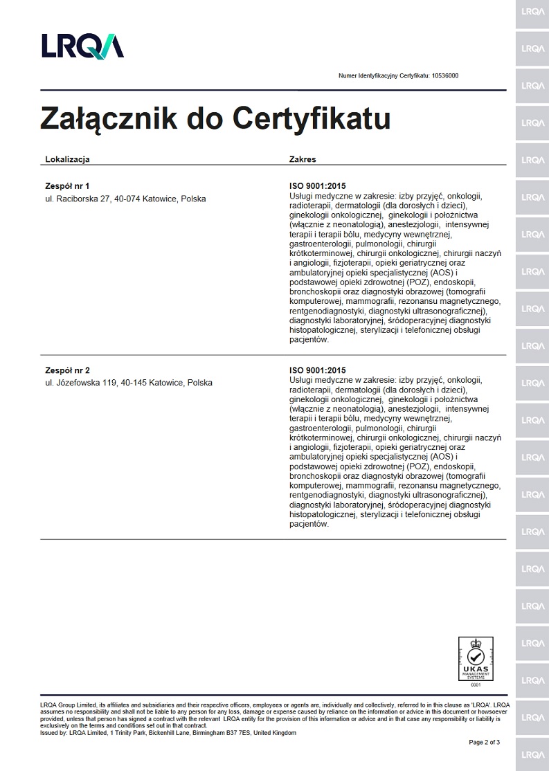 Certyfikat ISO 9001:2015 - str. 2